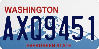 WA license plate AXQ9451