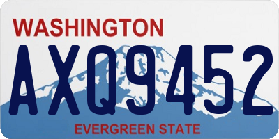 WA license plate AXQ9452