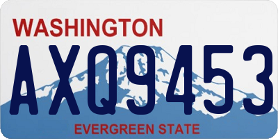 WA license plate AXQ9453