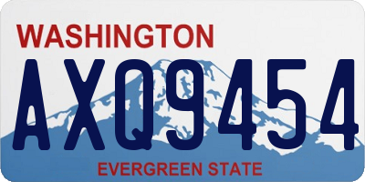 WA license plate AXQ9454