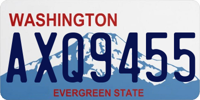 WA license plate AXQ9455