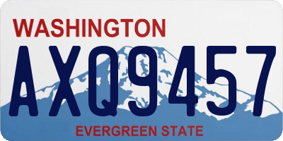 WA license plate AXQ9457