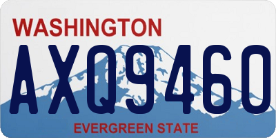 WA license plate AXQ9460