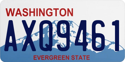 WA license plate AXQ9461