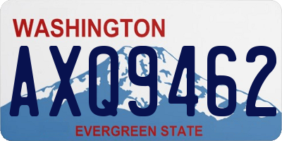 WA license plate AXQ9462