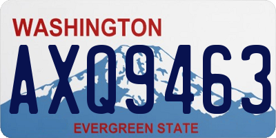 WA license plate AXQ9463