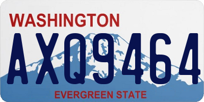 WA license plate AXQ9464
