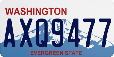 WA license plate AXQ9477