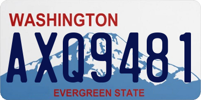 WA license plate AXQ9481