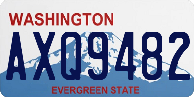 WA license plate AXQ9482