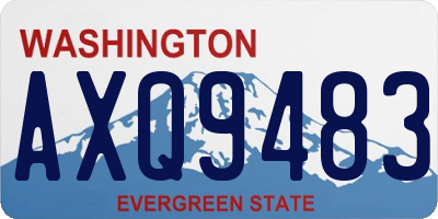 WA license plate AXQ9483