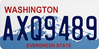 WA license plate AXQ9489
