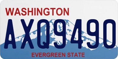 WA license plate AXQ9490