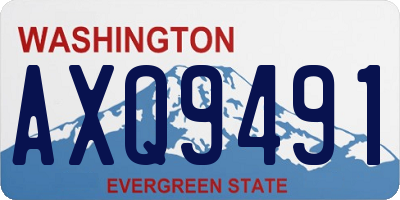 WA license plate AXQ9491