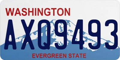 WA license plate AXQ9493