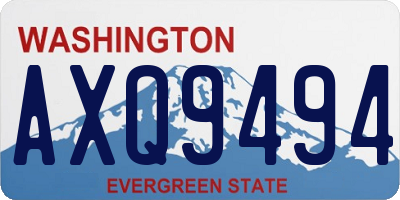WA license plate AXQ9494