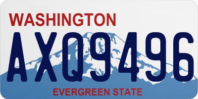 WA license plate AXQ9496