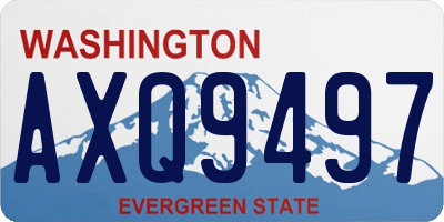 WA license plate AXQ9497