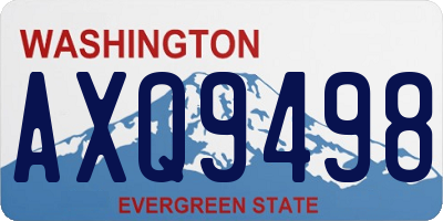 WA license plate AXQ9498