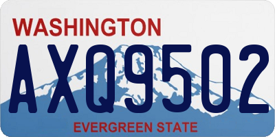 WA license plate AXQ9502
