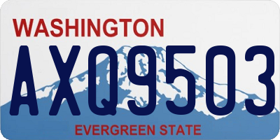 WA license plate AXQ9503