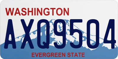 WA license plate AXQ9504