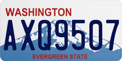WA license plate AXQ9507