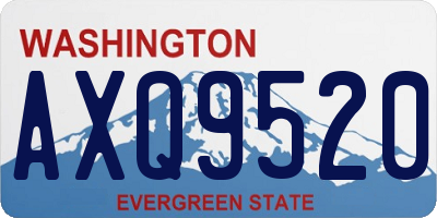 WA license plate AXQ9520