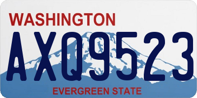 WA license plate AXQ9523