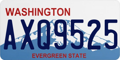 WA license plate AXQ9525