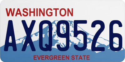 WA license plate AXQ9526