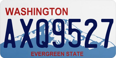 WA license plate AXQ9527