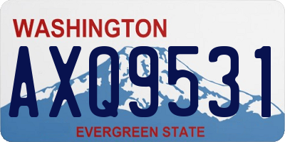 WA license plate AXQ9531
