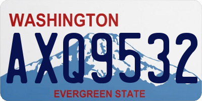 WA license plate AXQ9532