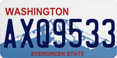 WA license plate AXQ9533