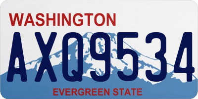 WA license plate AXQ9534