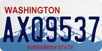 WA license plate AXQ9537