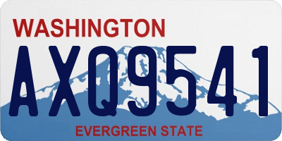 WA license plate AXQ9541