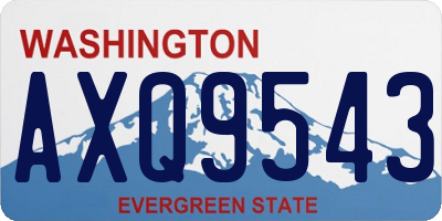 WA license plate AXQ9543