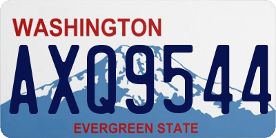 WA license plate AXQ9544