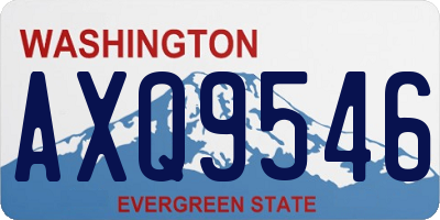 WA license plate AXQ9546