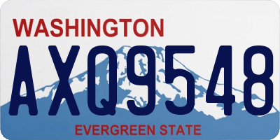 WA license plate AXQ9548