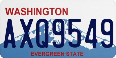 WA license plate AXQ9549