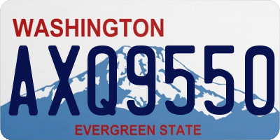 WA license plate AXQ9550