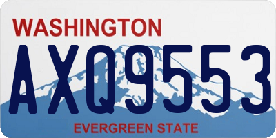 WA license plate AXQ9553