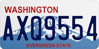 WA license plate AXQ9554