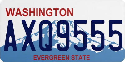 WA license plate AXQ9555