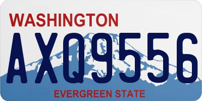 WA license plate AXQ9556
