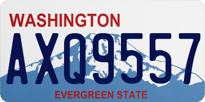 WA license plate AXQ9557