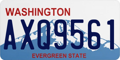 WA license plate AXQ9561